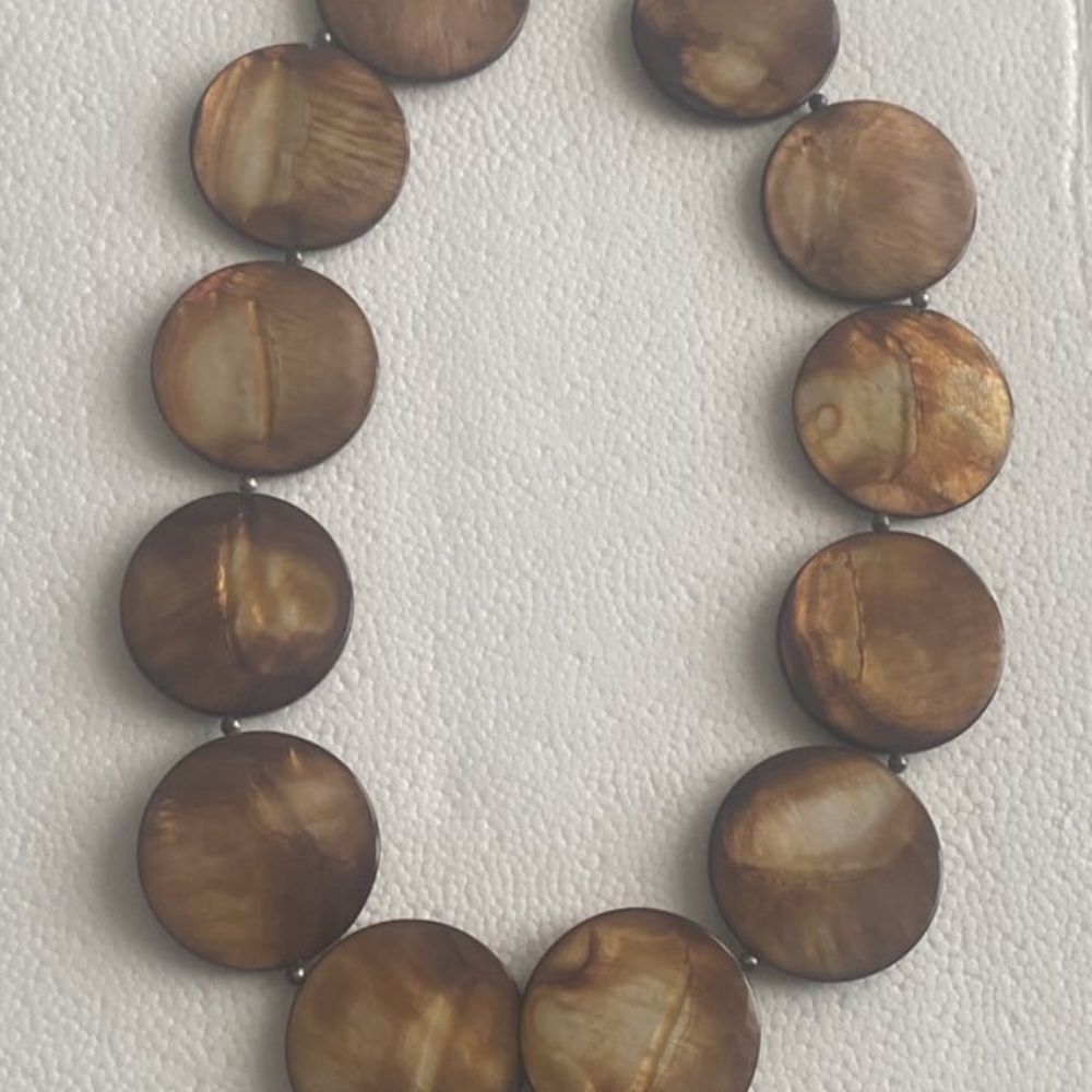 Mother of pearl Coin necklace